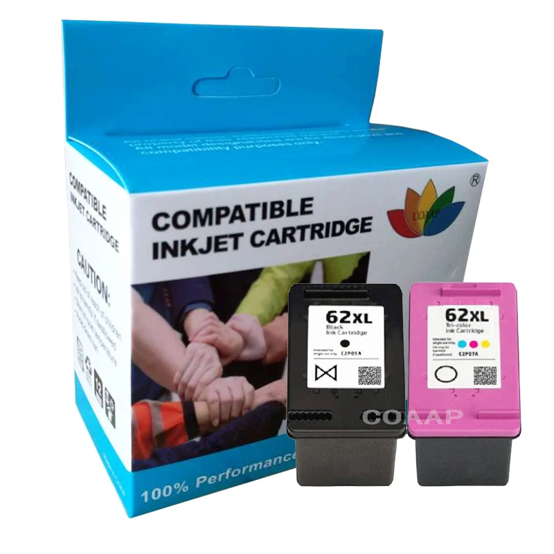 Refillable 62XL Ink Cartridge for Compatible hp ENVY 5540 5541 5542 5543 5544 5545 5546 5547 5548 All-in-One Printer