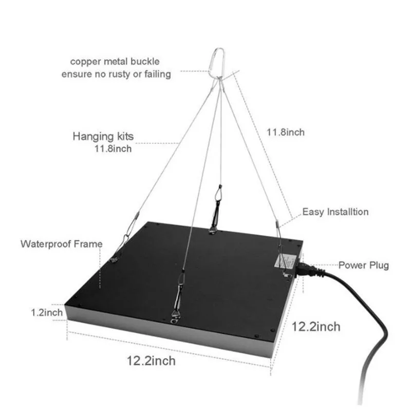 225 LED full spectrum led fito led grow tent indoor cultivo lampe growbox hydro red blue plant flower vegetable  light T1