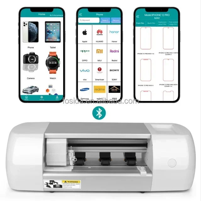 Professional convenient APP system control screen protector cutter plotter mobile film cutting machine smart phone