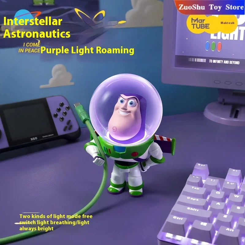 

Buzz Lightyear Bubble Head Fashion Playable Luminous Toy Story Pendant Disney Mobile Handheld Periphery