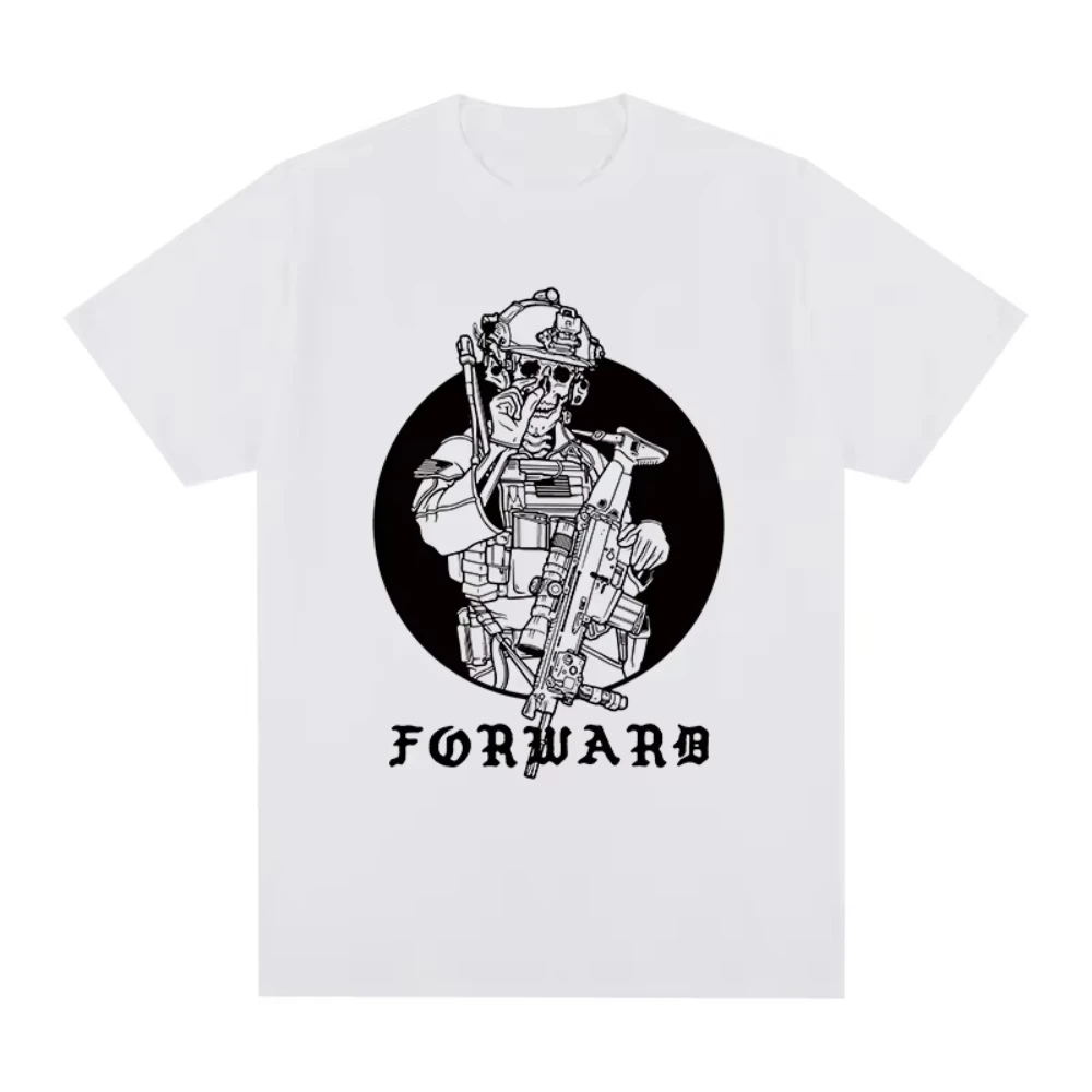 

Forward Observations Group Skeleton T-shirt Death Satan Vintage Cotton Men New TEE TSHIRT Womens Tops