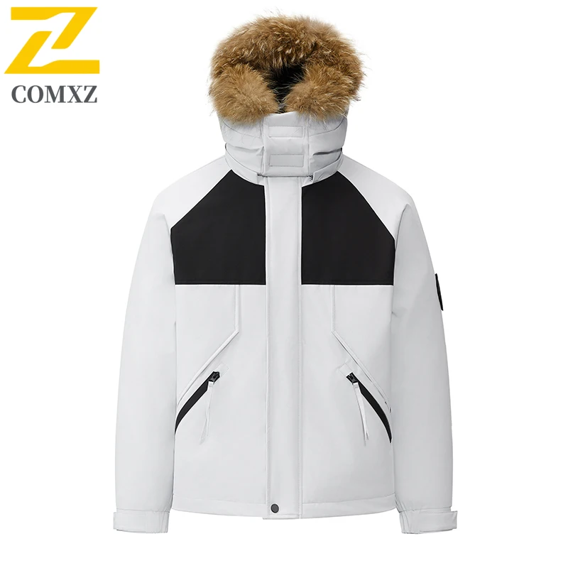 COMXZ Winter Puffer Jacket New 90 Percent Duck Down Hard Shell Mountaineering Down Coat Travel Coldproof Thickened New Garment