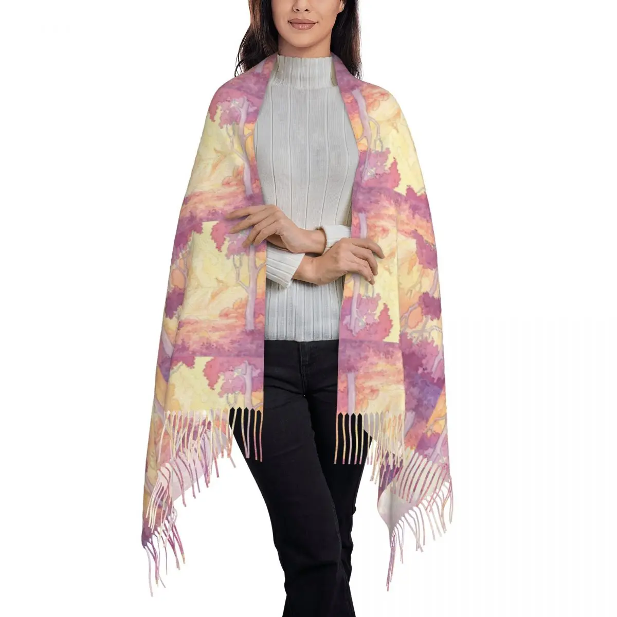 The Last Unicorn Scarf Tassel Scarves for Women Soft Warm Shawls and Wraps Long Fall Winter Shawl Wrap