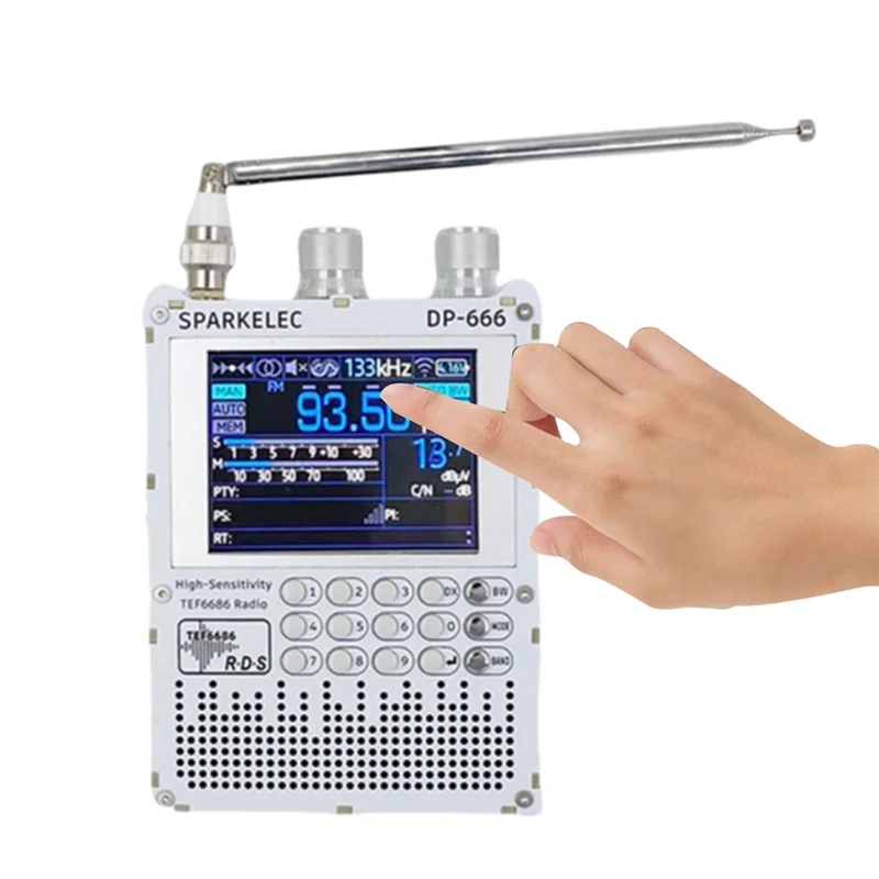 راديو موثوق به-TEF6686 DP-666 عالي الحساسية كامل النطاق FM/LW/MW/SW راديو الموجات القصيرة ESP32 RDS 2.8 بوصة IPS شاشة تعمل باللمس، TEF6686