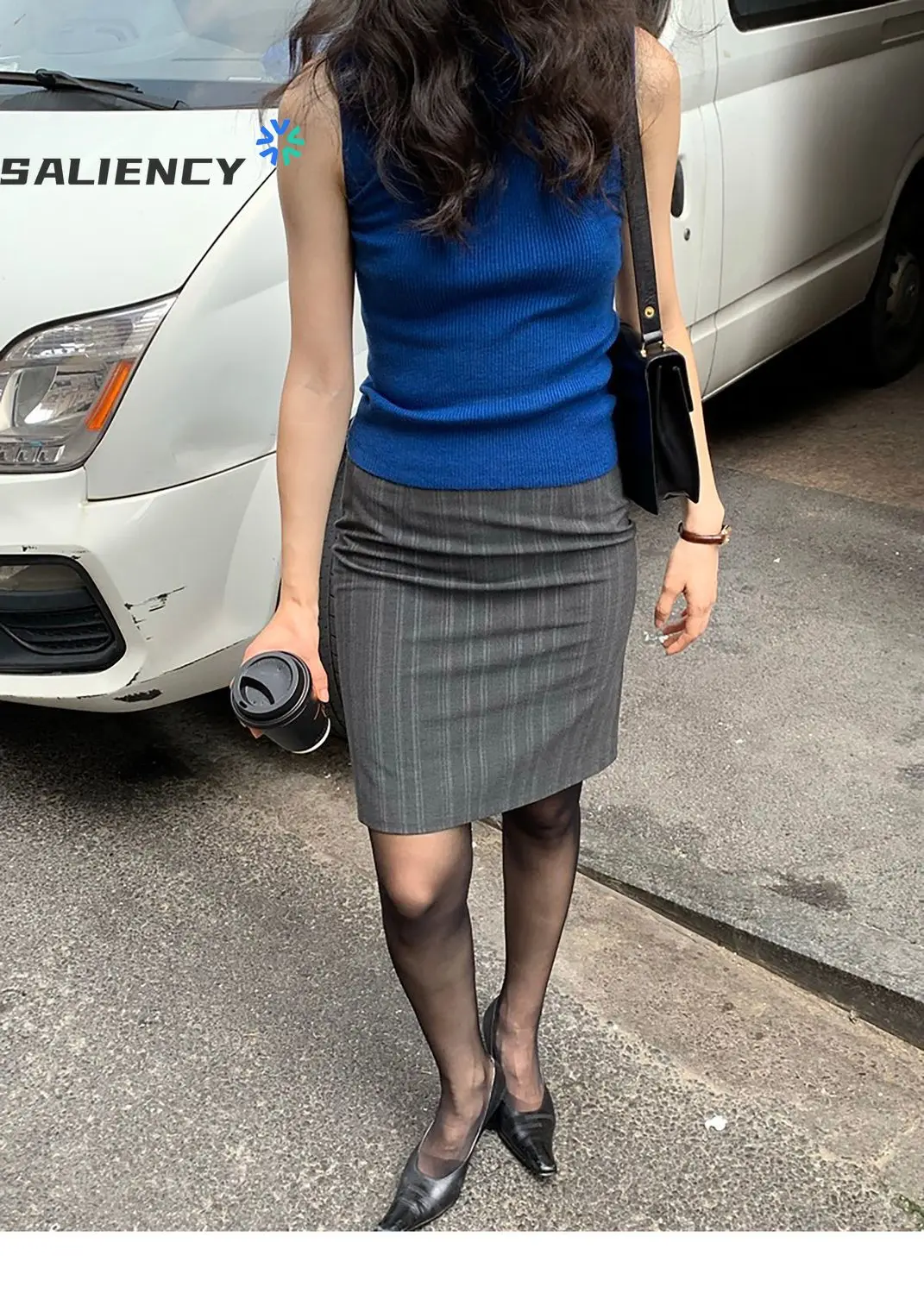 SALIENCY French Vintage Pencil Skirt Lady Spring Slim High Waist Bodycon Elegant Fashionable Midi Skirts Office