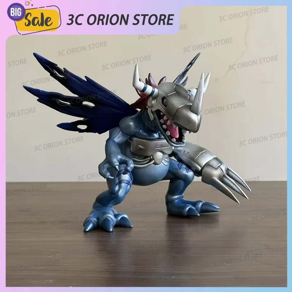 18cm Digimon Metal Greymon Action Figure Anime Figures Digital Monster Figurine Gk Statue Model Collection Ornament Gifts Toys