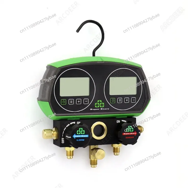 2-Valve Digital Manifold Gauges ST-B268D Refrigeration HVAC Set Tool R22 R32 R600 R410A R134A Sensing Accuracy:±0.5%