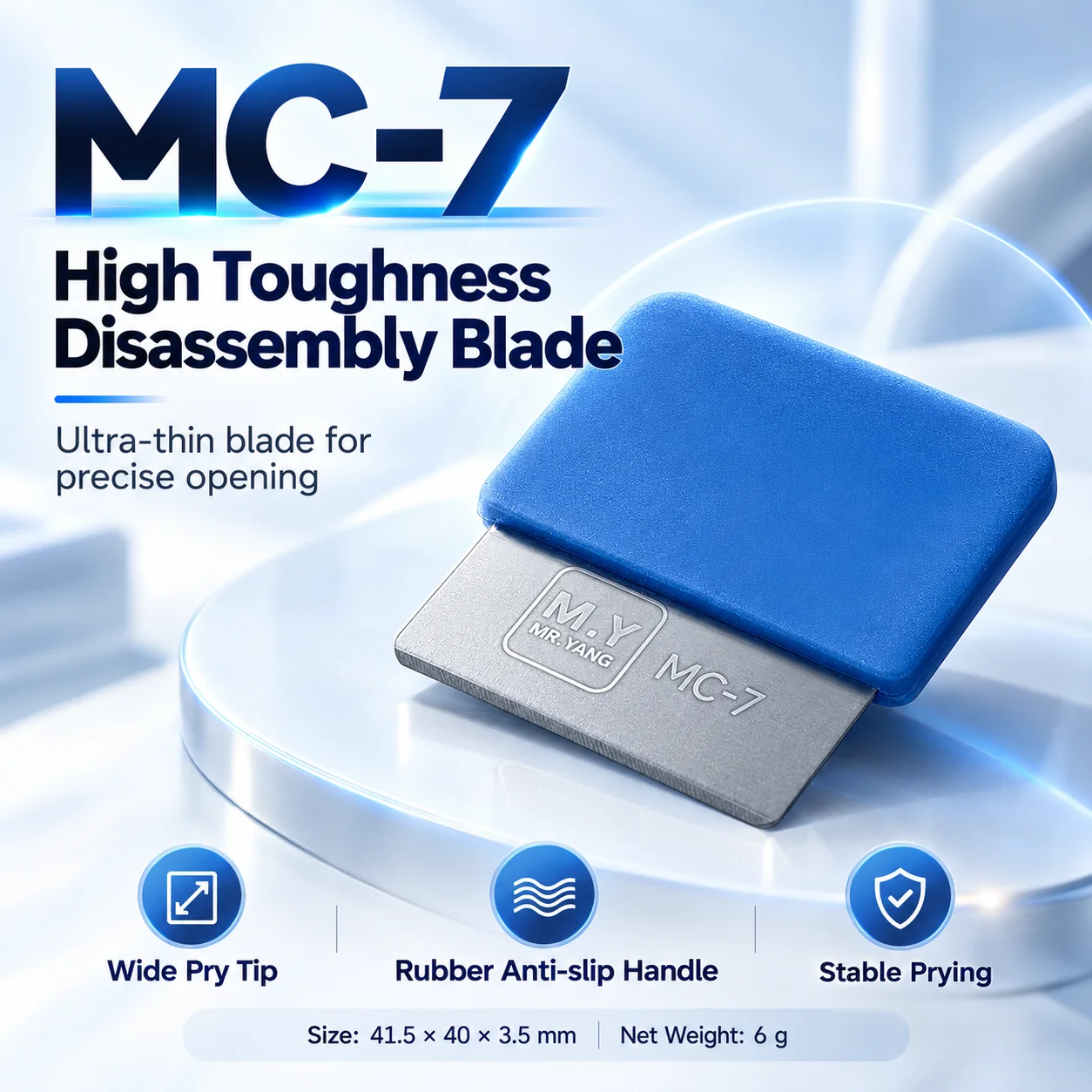 MY MC-7 2MM High-Toughness Disassembly Blade  Ultra-Thin Non-Slip Handle for Bezel Removal Screen Disassembly Blade Tool