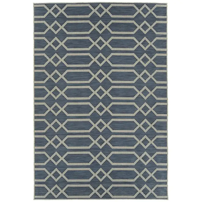 

Contemporary Transitional Geometric Textured High-Low Cut Loop Area Rug 7'10" x 10' Rectangle Stylish and Durable Non-Slip