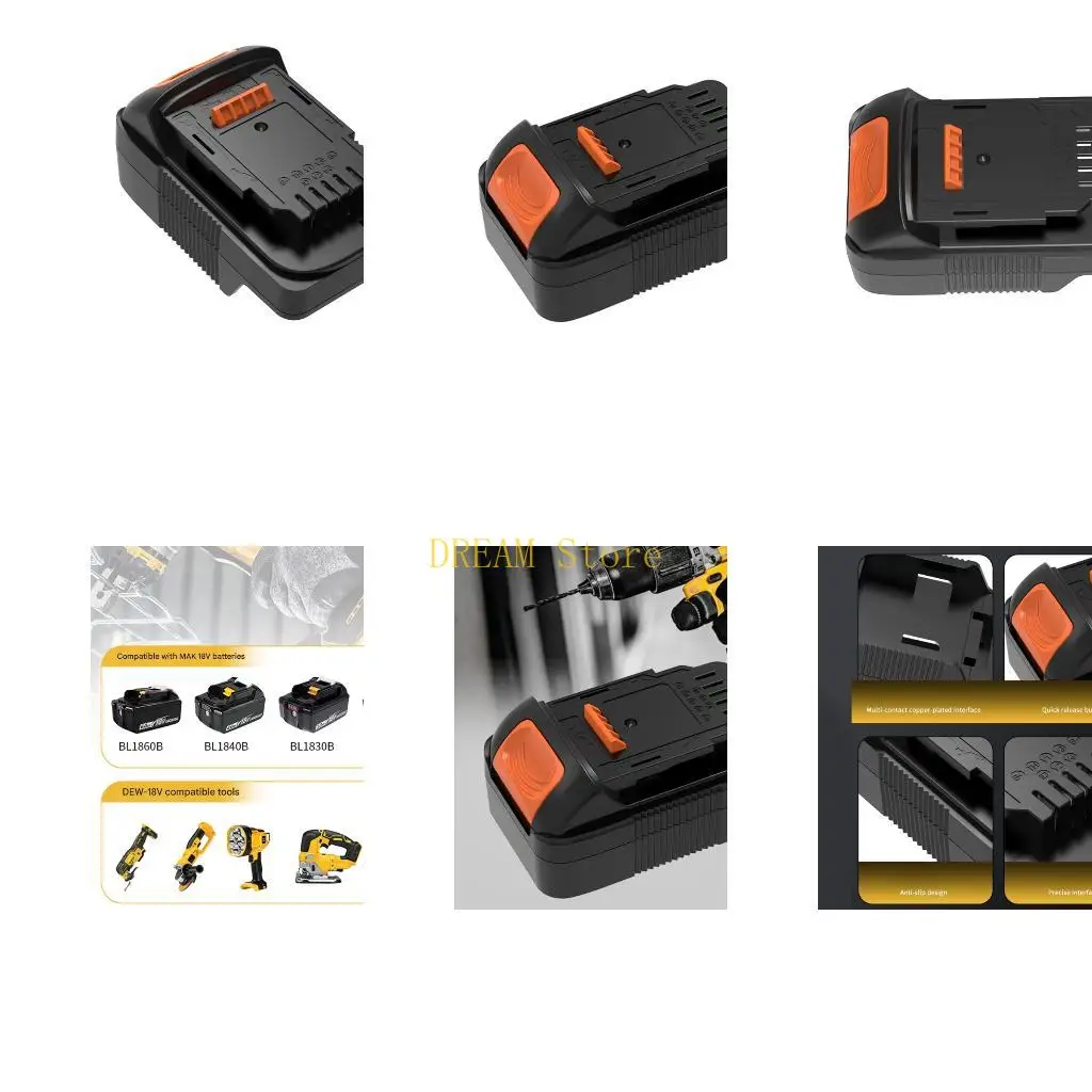 18V to 20V Battery Adapter with Ribbed Housing for Routine Daily Work Use Best Sale