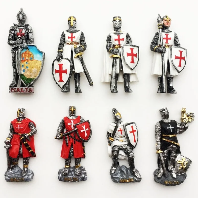 3D Warriors Fridge Magnets Creative Malta Travelling Souvenirs Fridge Stickers Home Decoration Children Toys Birthday Gifts