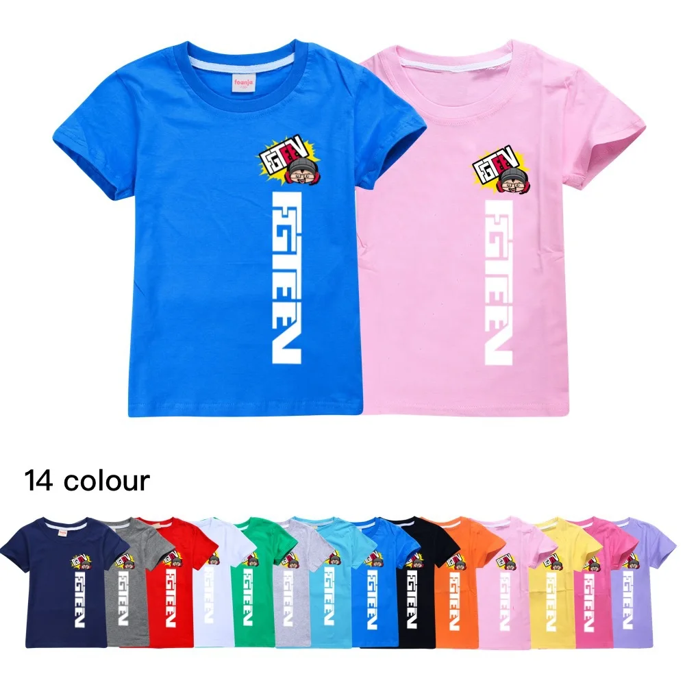 2-16Y 2023 Youtube FGTeeV Family Gaming Team Kids Clothes Boys Cotton T-shirts Girls Fashion Summer Tops Children Casual Tee