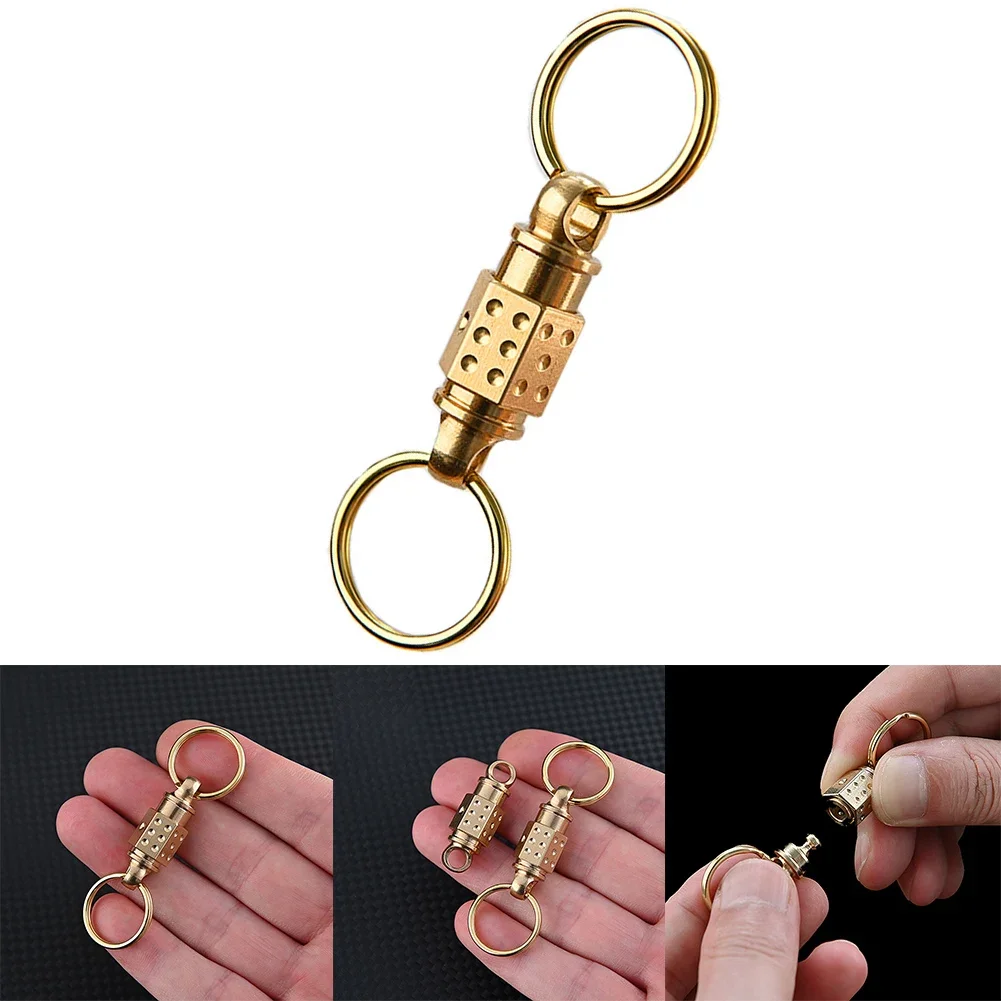 

Outdoor Brass Buckle Keychain Yellow Backpack Key Ring Carabiner Fast Hooks Fast Buckle Hanging Accessories Hot Sale