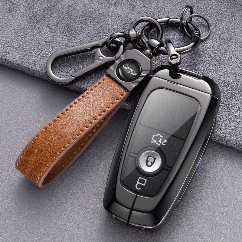 

Car Key Case Full Cover For Ford Fusion Mustang Explorer F150 F250 F350 EcoSport Edge S-MAX Ranger Lincoln Mondeo