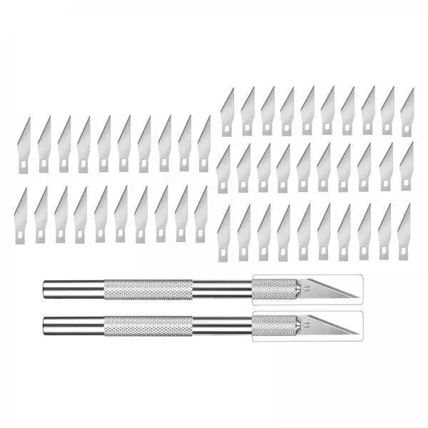 Hobby Knife Blades Craft Cutting Board Multifuctional Carving Set with Metal Handle for Paper and Wood Working