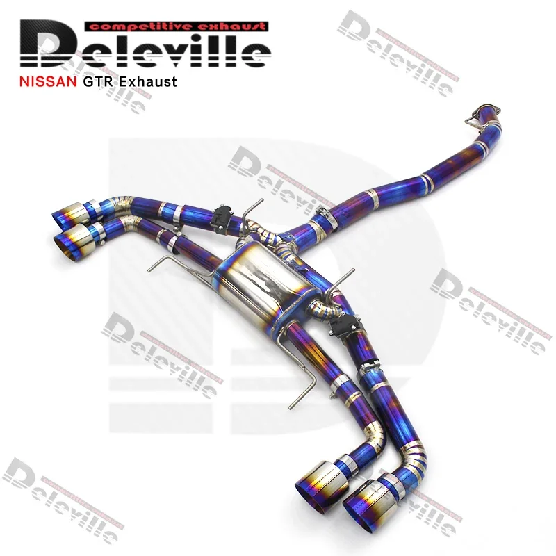 Deleville Racing car exterior accessories titanium alloy performance catback exhaust system For Nissan GTR R34 R35  exhaust pipe