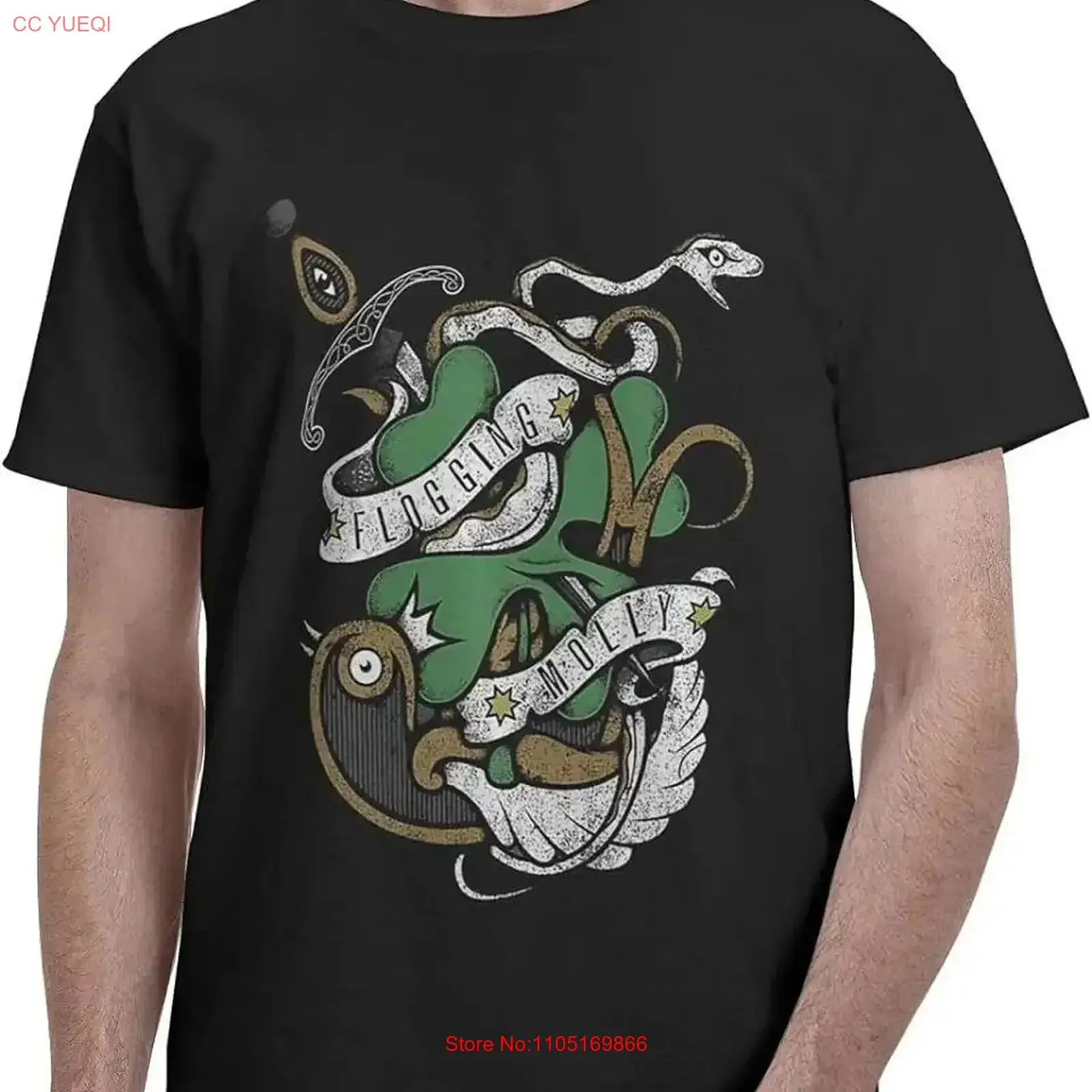 تي شيرت رجالي من American Punk Band Flogging Music Theme Molly تي شيرت عتيق مغسول للجنسين مريح وأنيق قليلاً ومتعدد الاستخدامات #1