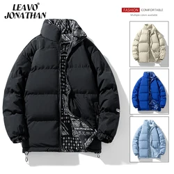 2024 Winter Warm Student Puffer Jacket Cotton Coat Double-sided Wearing Men's Cotton-padded Jacket Loose Fashionable Plus Size