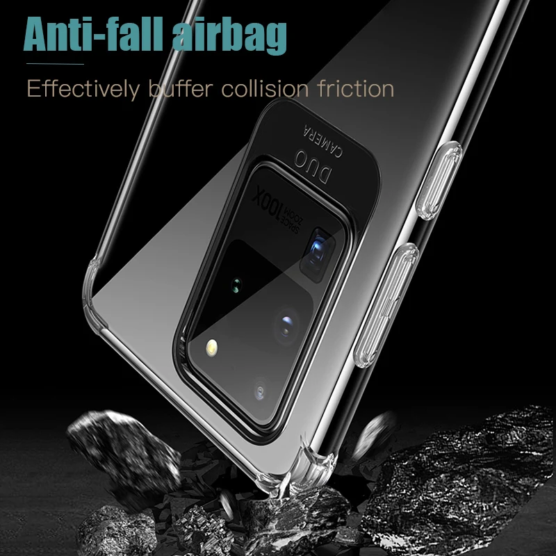 Shockproof Clear Case For Samsung Galaxy S23 S22 Plus S24 Ultra S23 Fe Silicone Soft Cover For Samsung A53 A73 A33 A23 A13 A03S