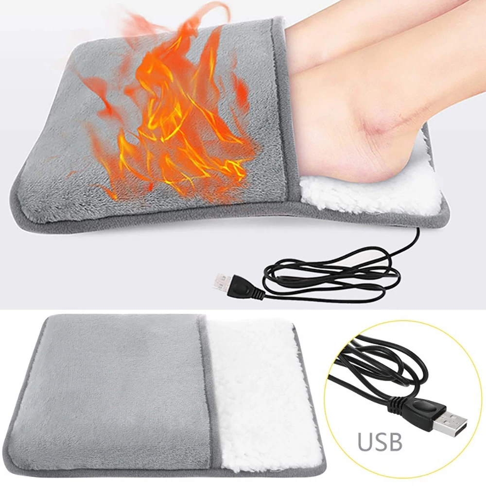 

Electric Foot Warmer Heater Heated Foot Mat Heating Pad USB Charging for Winter Washable