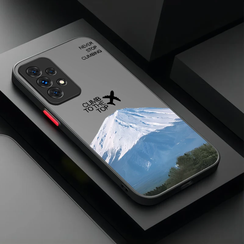 아름다운 오로라 피크 케이스 삼성 갤럭시 A17 A07 A54 A05s A05 A34 A24 A14 A73 A53 A33 A23 A13 A72 A52 A52s A32 A22 A12용