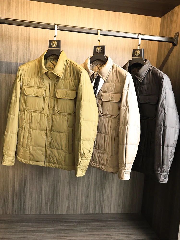 

Легкая мужская пуховая куртка Jaet Faionable, водостойкая осенне-зимняя верхняя одежда из полиэфирного волокна, 3D стерео дизайн