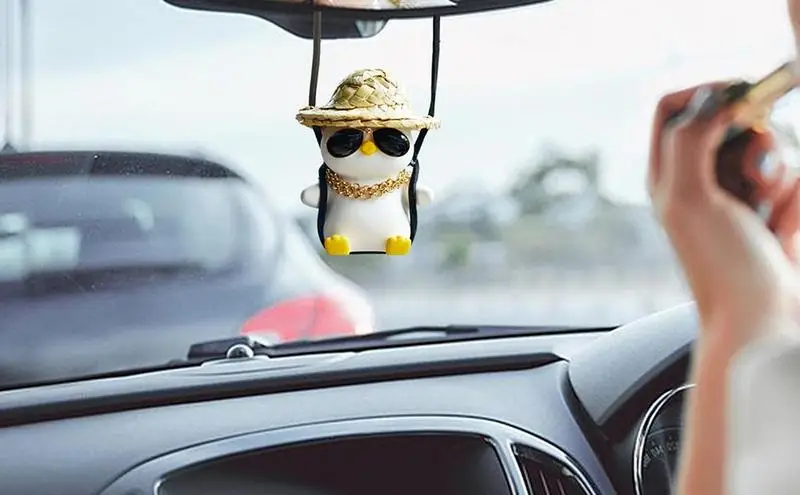 

Автомобильная подвеска, милый пингвин, качели, авто зеркало заднего вида, подвесные украшения, гипсовый подвесной фотоальбом, аксессуары для интерьера автомобиля