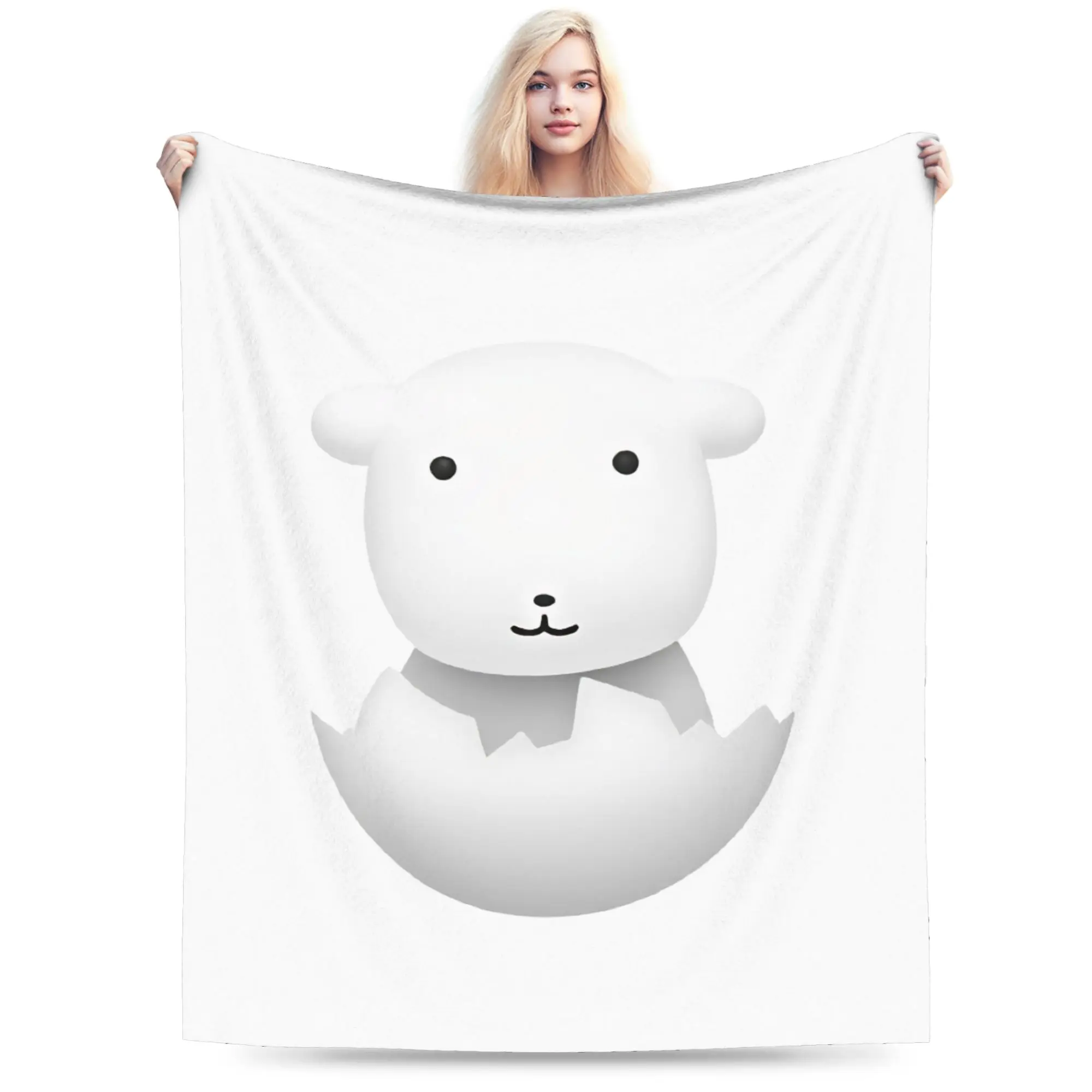 Cute GANADI Throw Blanket Warm Cozy Casual Blanket  For Couch Chair Plane Travel Flannel Bedspread Bed Cover