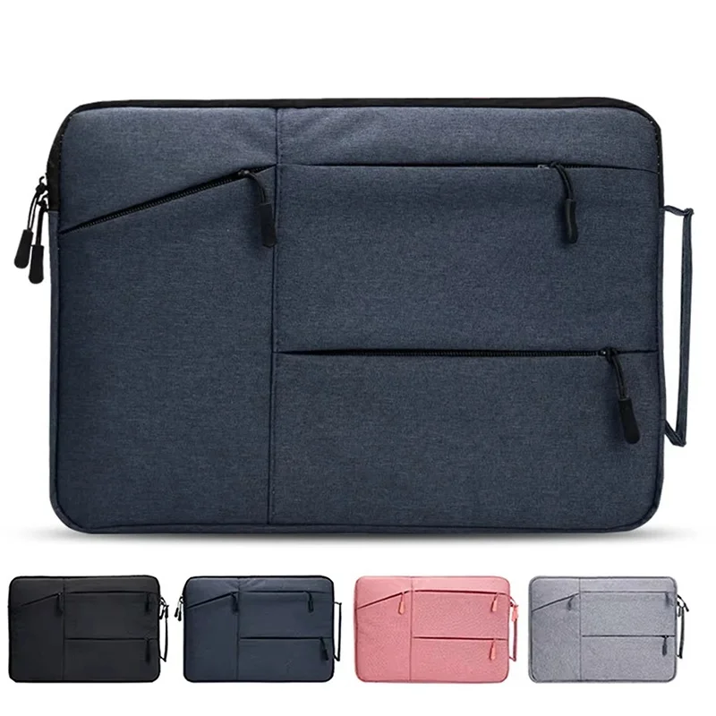 Bolsa para laptop 12 13 14 15.4 15.6 16 polegadas, à prova d'água, para macbook air pro, lenovo, notebook, bolsa de mão, maleta