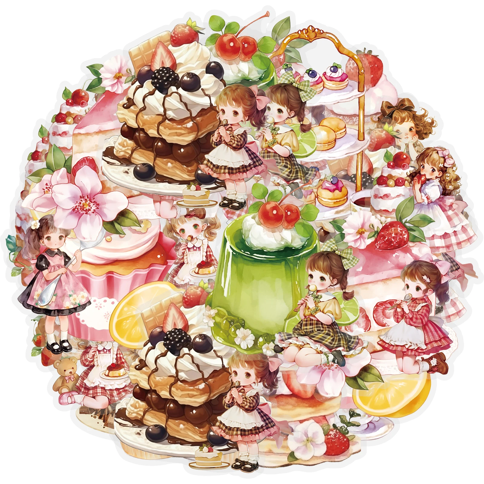 

Etori Life Frosted Pudding Dessert House Cute Girl Stickers 10Pcs Sweet Food Style Journal Decoration Stickers for Children's Gift Bags, Laptop, Water Bottle, Suitcase, Phone Stickers, Room Decoration, Scrapbooking Supplies, Toy Stickers, Gift for Friends