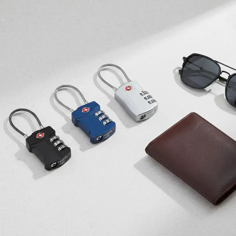 Durable Suitcase Travel TSA Customs Lock Password Changeable Lock 3 Digit Portable Durable Zinc Alloy Suitcase Luggage Backpack