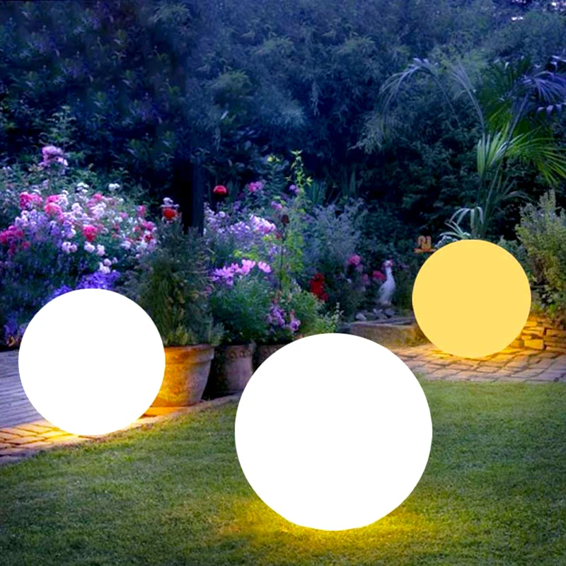 Remote Control LED Ball Night Lights AAA Battery Home Bedroom Decor Table Lamps Outdoor Garden Wedding Party Camping Decoration