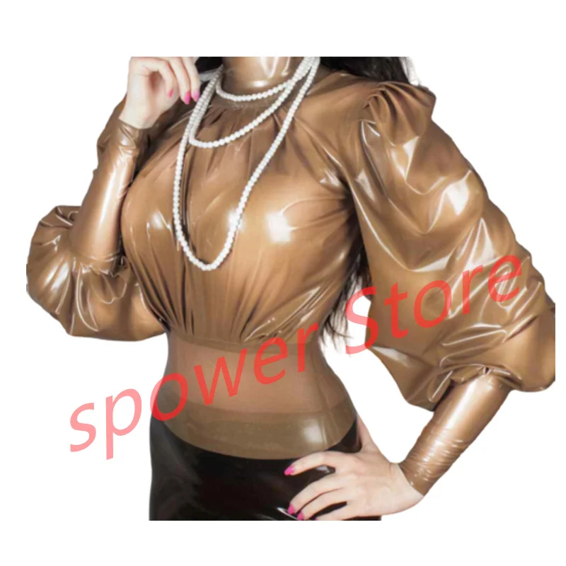 

100% Handmade Latex Top Rubber Shirt Fetish Customize for Women Fashion Cosplay Costume