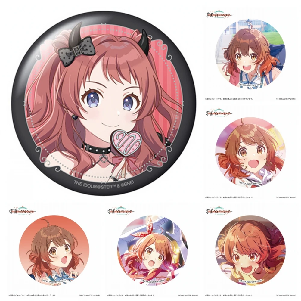 

58mm Game Gakuen Idolm@ster‌ Idolmaster Hanami Ume Shinosawa Hiro Cosplay COSTUME Badge Pin SPTE Tinplate Brooch Prop Xmas Gilf