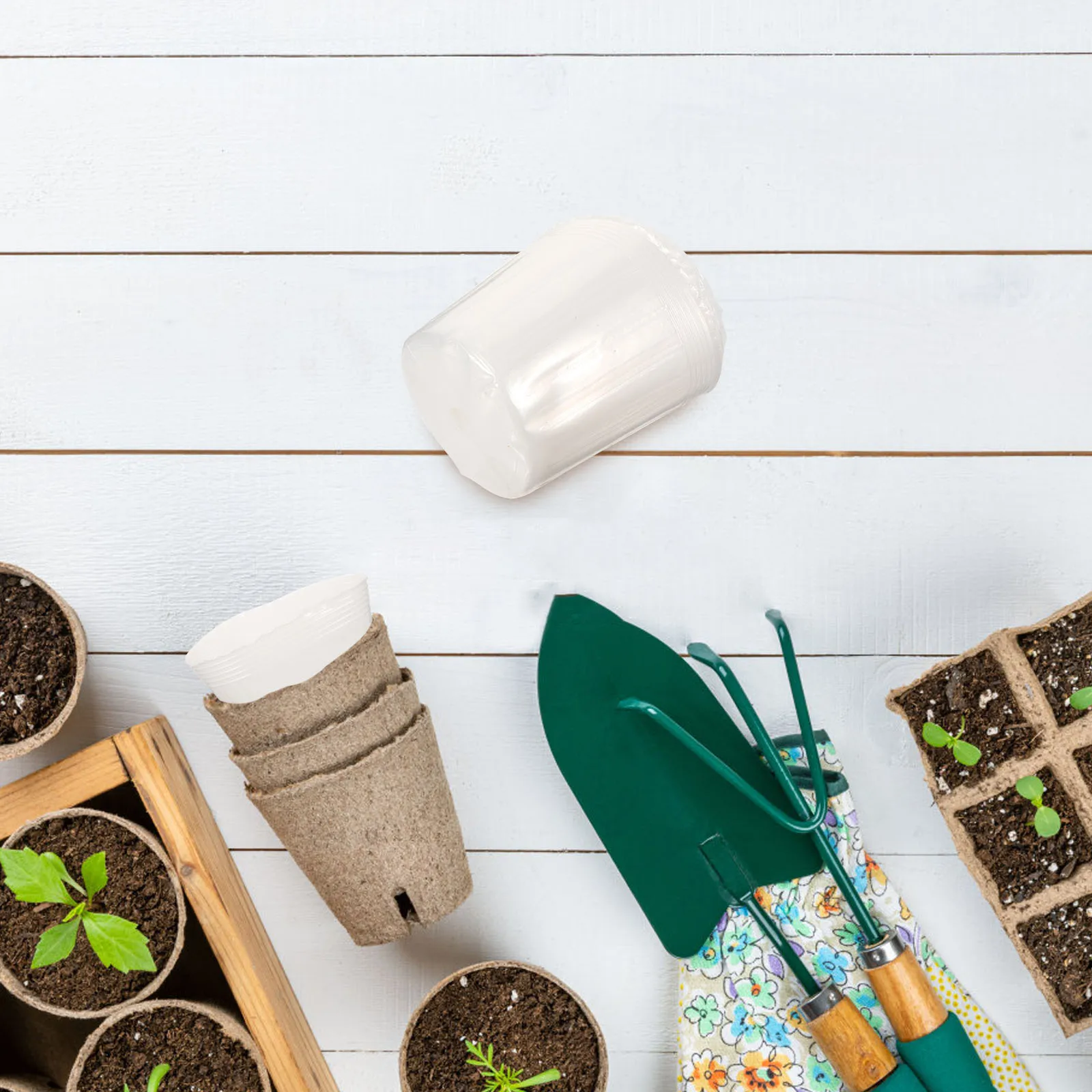 10개입 플라스틱 묘목 화분 라이너 투명 플랜터 라이너 정원 식물 화분 식물 재배 용품 플라스틱 플랜터 인서트