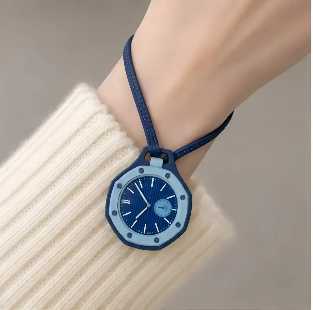 Nuevo Reloj de Bolsillo Octogonal 2026 de Moda, Estilo Pop, con Movimiento de Cuarzo, Color Caramelo, Reloj de Cuarzo con Personalidad de Nicho, Extraíble