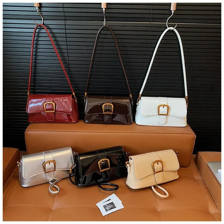 

2026 New Arrival Retro Splice Small Square Shoulder Bag, Premium Niche Design, Versatile Trendy Underarm Bag for Women