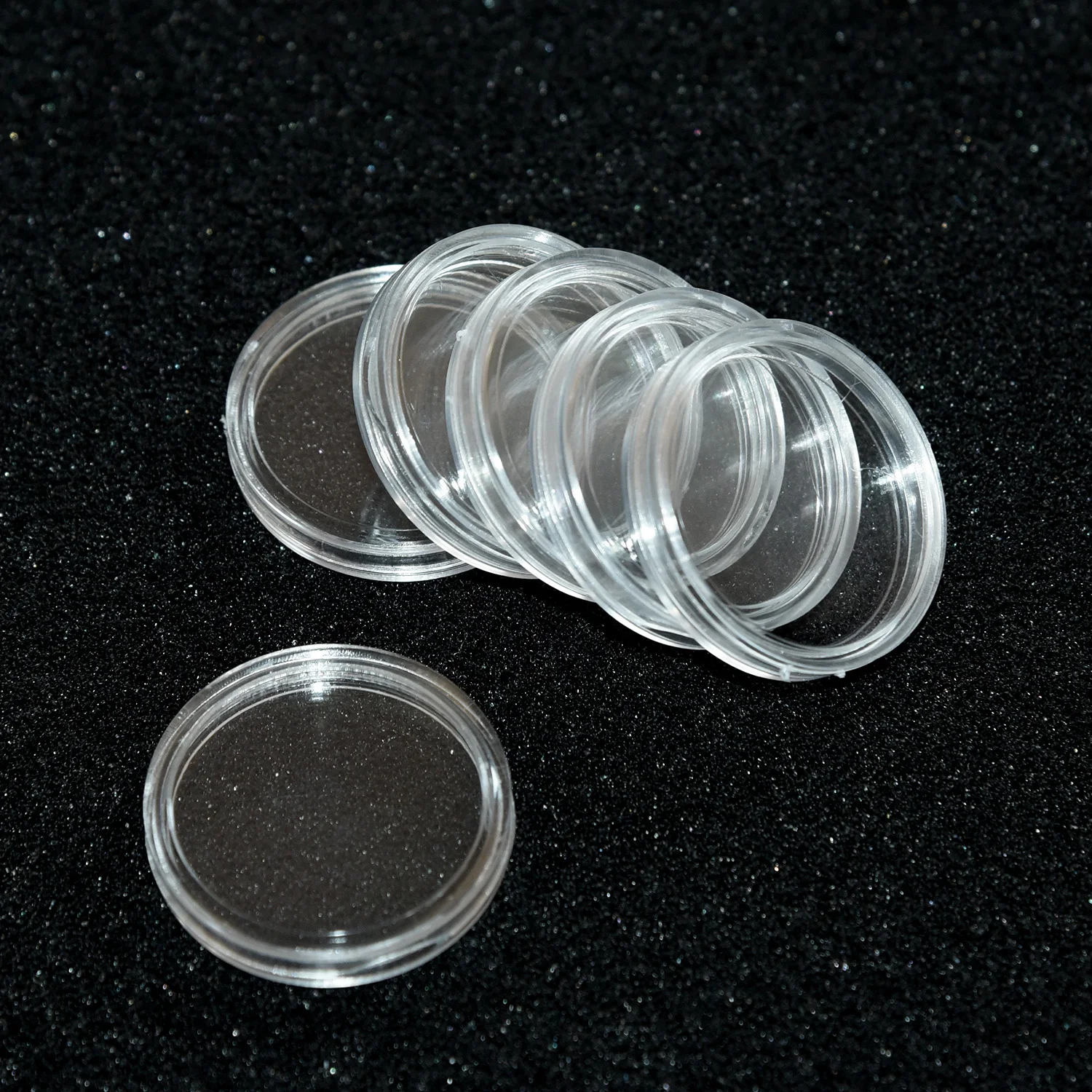 

Accessories High quality New Practical Coin Box Storage 27mm Capsules Cases Round Supplies 100pcs Case Clear Collectible
