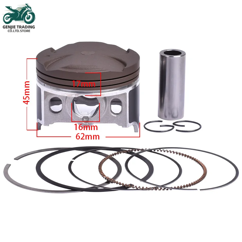62mm Motorcycle Piston and Piston Ring Kit for Kawasaki Ninja250R EX250 08-12 NINJA300 EX300 2013-2017 NINJA 300 ABS Ninja 250 R - Image 4