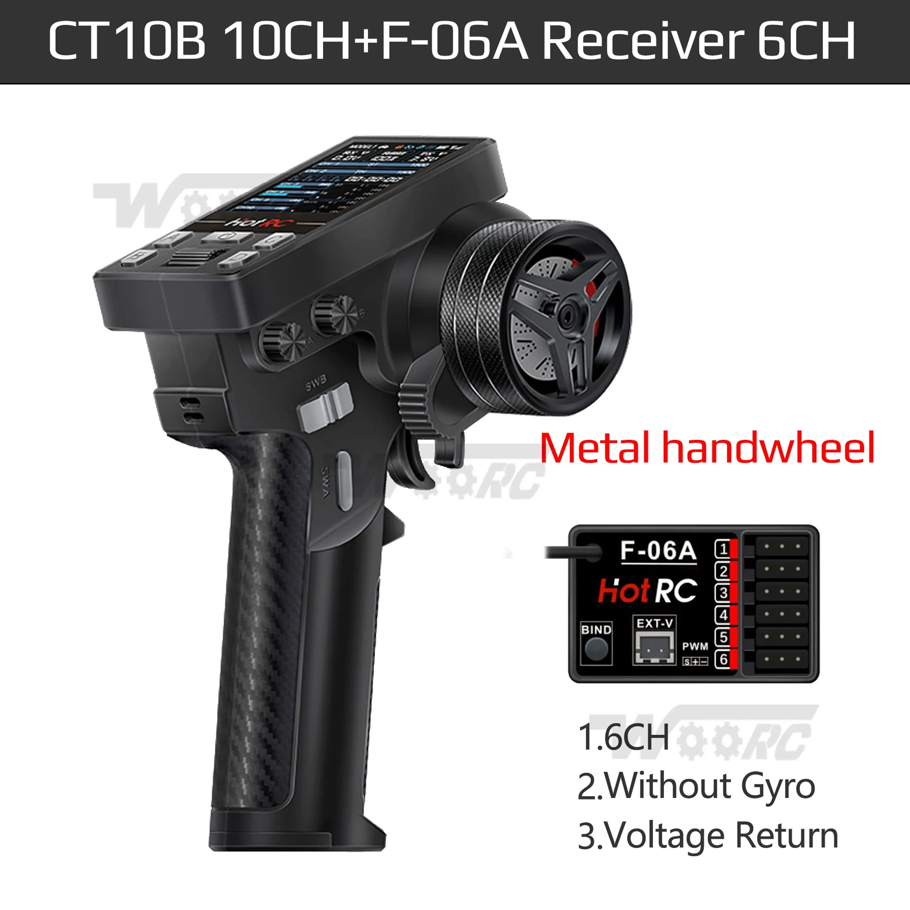 HOTRC CT-10B CT10B 10CH Zender Afstandsbediening 2.4Ghz Radio Voor RC Model Auto Boot Vliegtuigen Quadcopter Accessoires