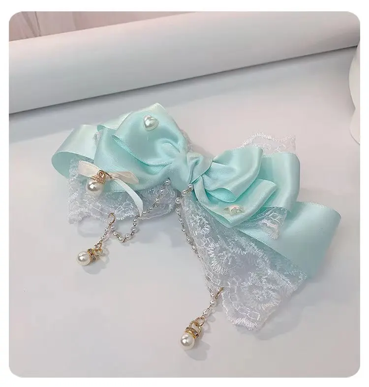 Lolita Headpiece Big Strik Punk Haarspeld Donker Lief Cool Meisje Jk Fashion Hair Ornament Anime Hoofddeksels Cosplay Schattige Roze Haarstrikken