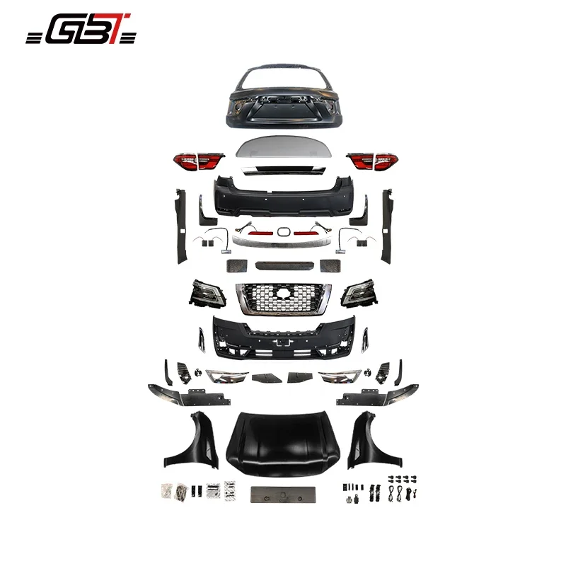 for  GBT Y62 Patrol Kit Car Modification Bodykit For 2010-on Nissan Patrol Y62 Upgrade Headlight Grille Bumpers