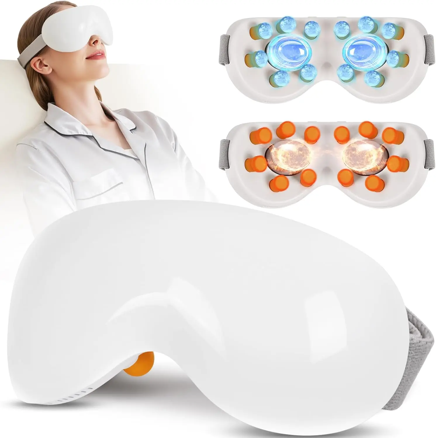 Eye Massager with Cooling 12 Vibration Node Rechargeable Relaxation Eye Care Device with Bluetooth for Puffiness Improve Sleep - AliExpress 66 Eye Massager with Cooling 12 Vibration Node Rechargeable Relaxation Eye Care Device with Bluetooth for Puffiness Improve Sleep - AliExpress 66