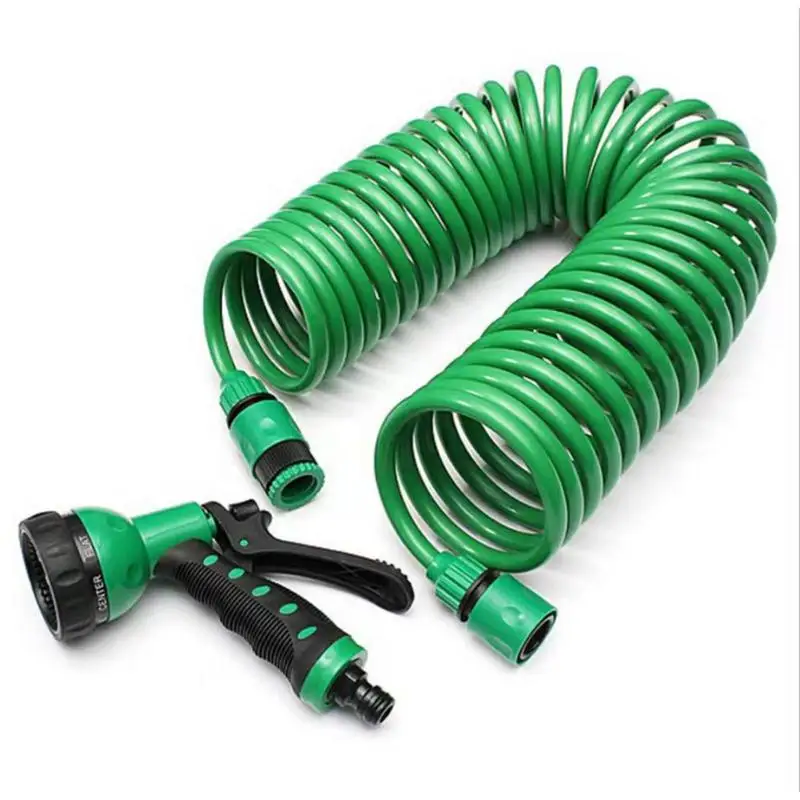 

Garden Coil Hose Coiling Garden Hose With Spray Nozzle High-Pressure Expandable Magic Hose Car Wash Pipe Home Garden Hose Pipe