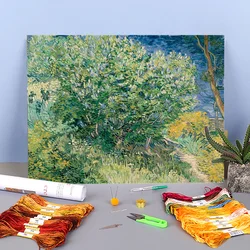 Paesaggio Van Gogh Pre-Stampato 11CT Kit di ricamo a punto croce DMC Fili Hobby Craft Maglieria Artigianato Pacchetto Magia