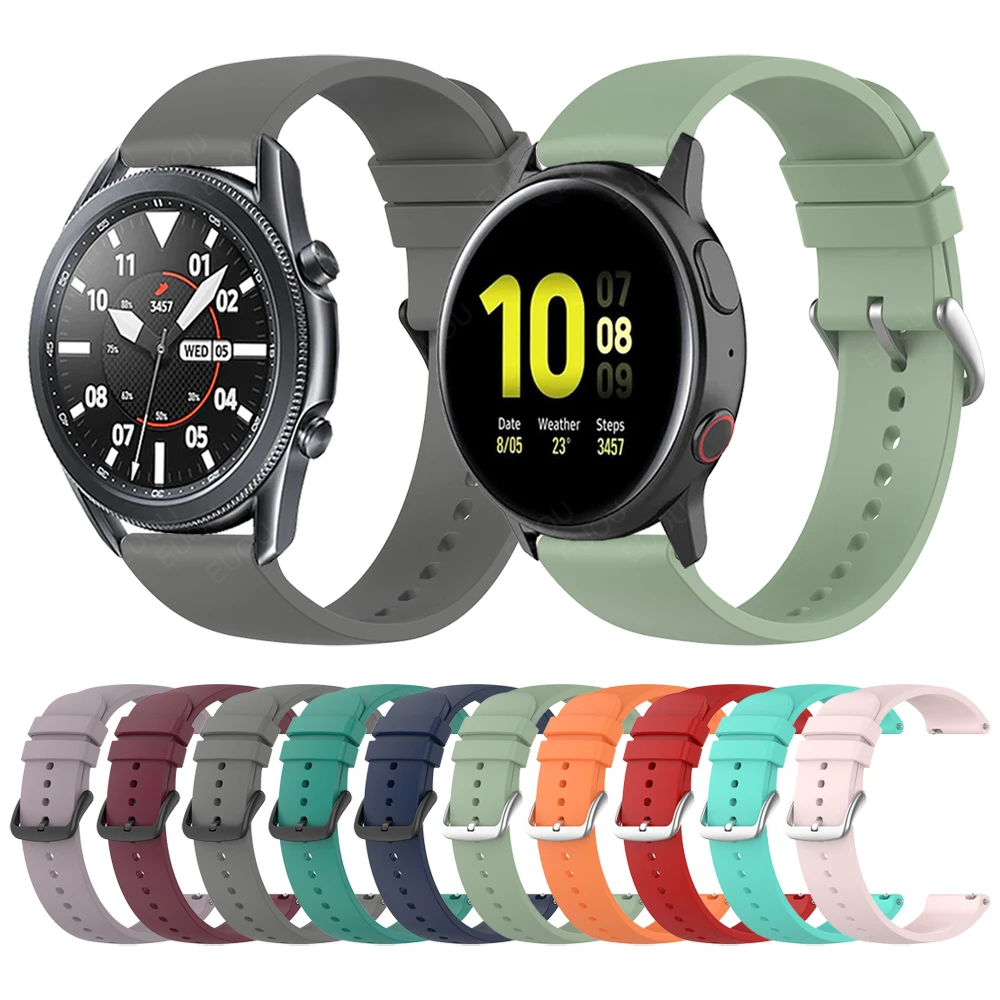 

Silicone Strap For Samsung Galaxy Watch 3 45mm 41mm/Active 2 44mm 40mm Watchband GalaxyWatch 46mm 42mm/S3 Wristband Bracelet