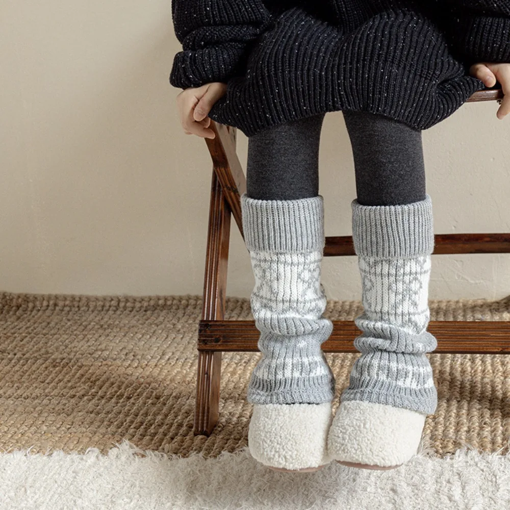 

Модные детские гетры в стиле Харадзюку, вязаные чехлы для ног в японском стиле с бантом, кавайные милые детские длинные носки для женщин