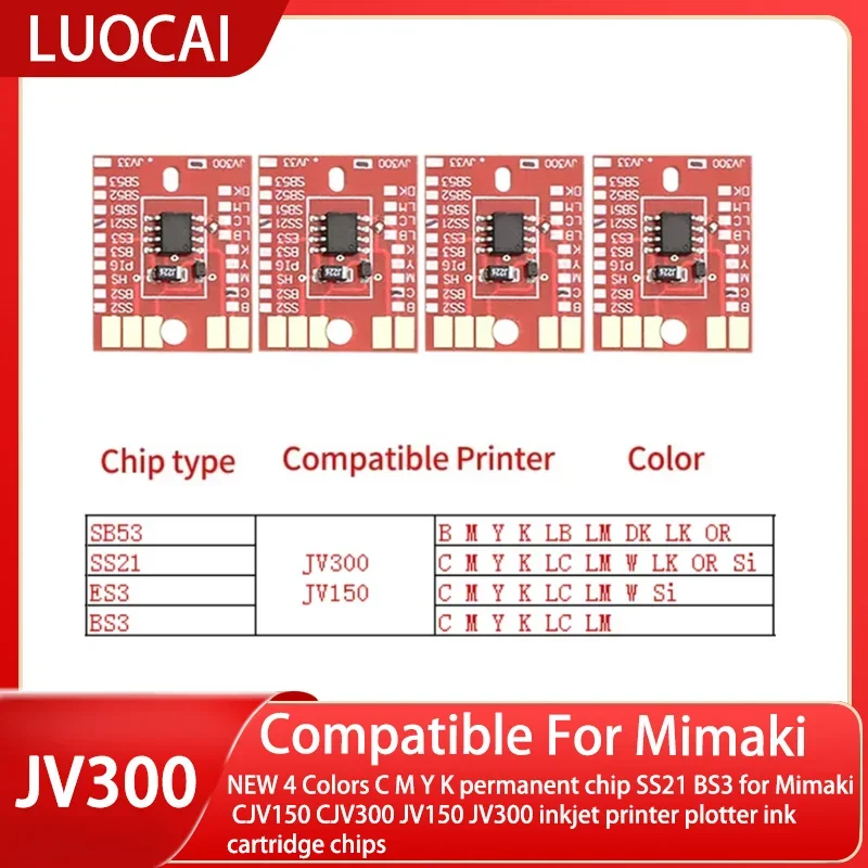 

НОВЫЙ 4-цветный постоянный чип C M Y K SS21 BS3 для струйного принтера Mimaki CJV150 CJV300 JV150 JV300, плоттера, чернильного картриджа, чипы