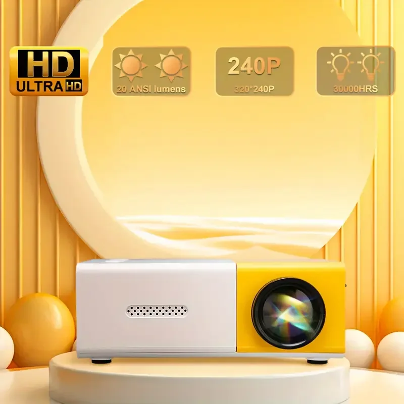 Mini projector 72 - inch screen LED lamp life 30000 hours, support hd, compatible with Android/IOS/Windows/HDTV/USB image 3