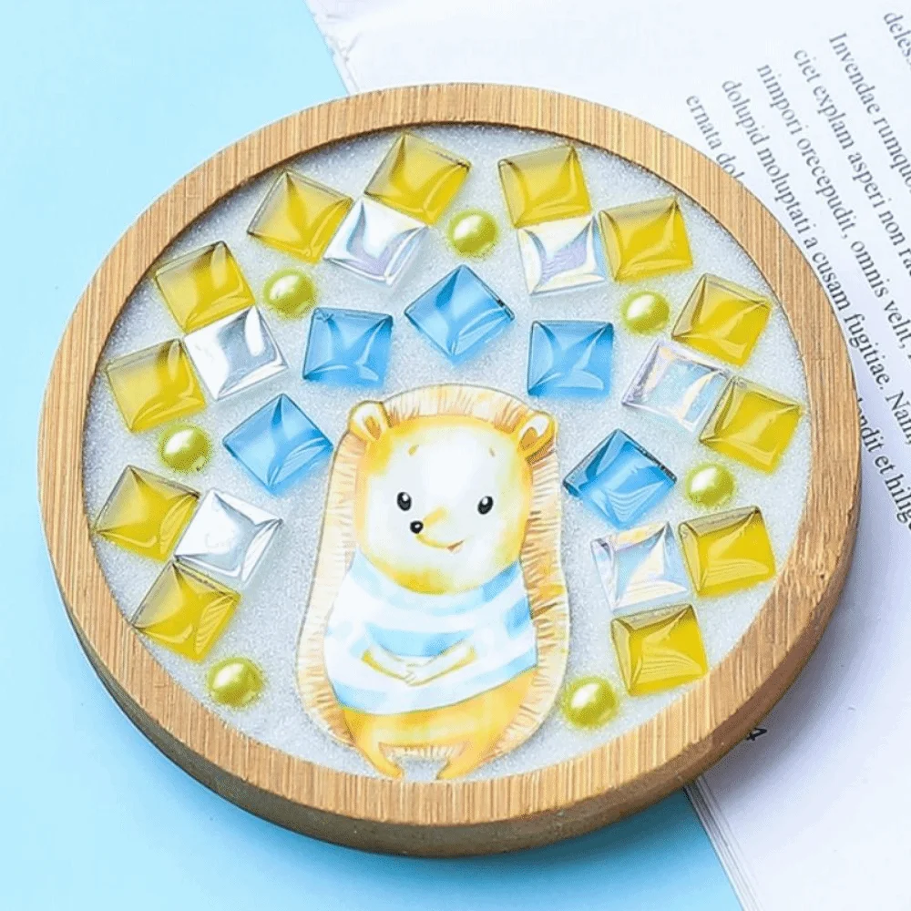 Creative Mosaic Cup Mat Material Pack Intellectual Development Parent-child Activity DIY Mosaic Coaster Kit Practical Handmade